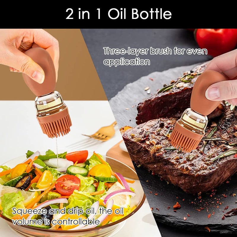 TINMIX Oil Dispenser with Brush - Glass Olive Oil Dispenser for Cooking, 2 IN 1 Oil Dispensing Bottle for Kitchen with Silicone Basting Brush for Vinegar Sauce BBQ Grill Frying, T-OB21, Blue - Image 5