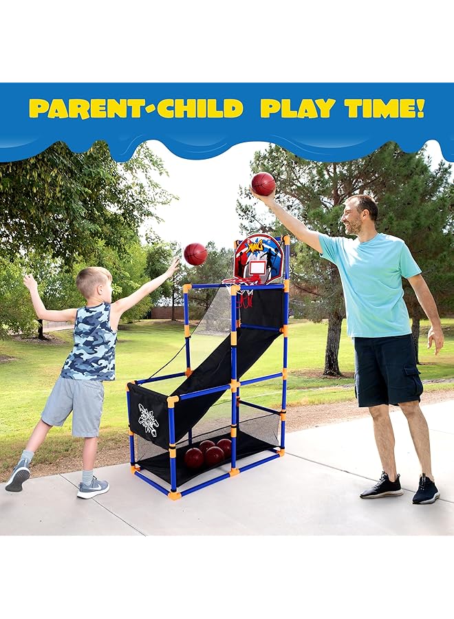 JOYIN Arcade Basketball Game Set With 4 Balls And Hoop For Kids 3 To 12 Years Old Indoor Outdoor Sport Play Easy Set Up Air Pump Included Ideal For Competition - Image 5