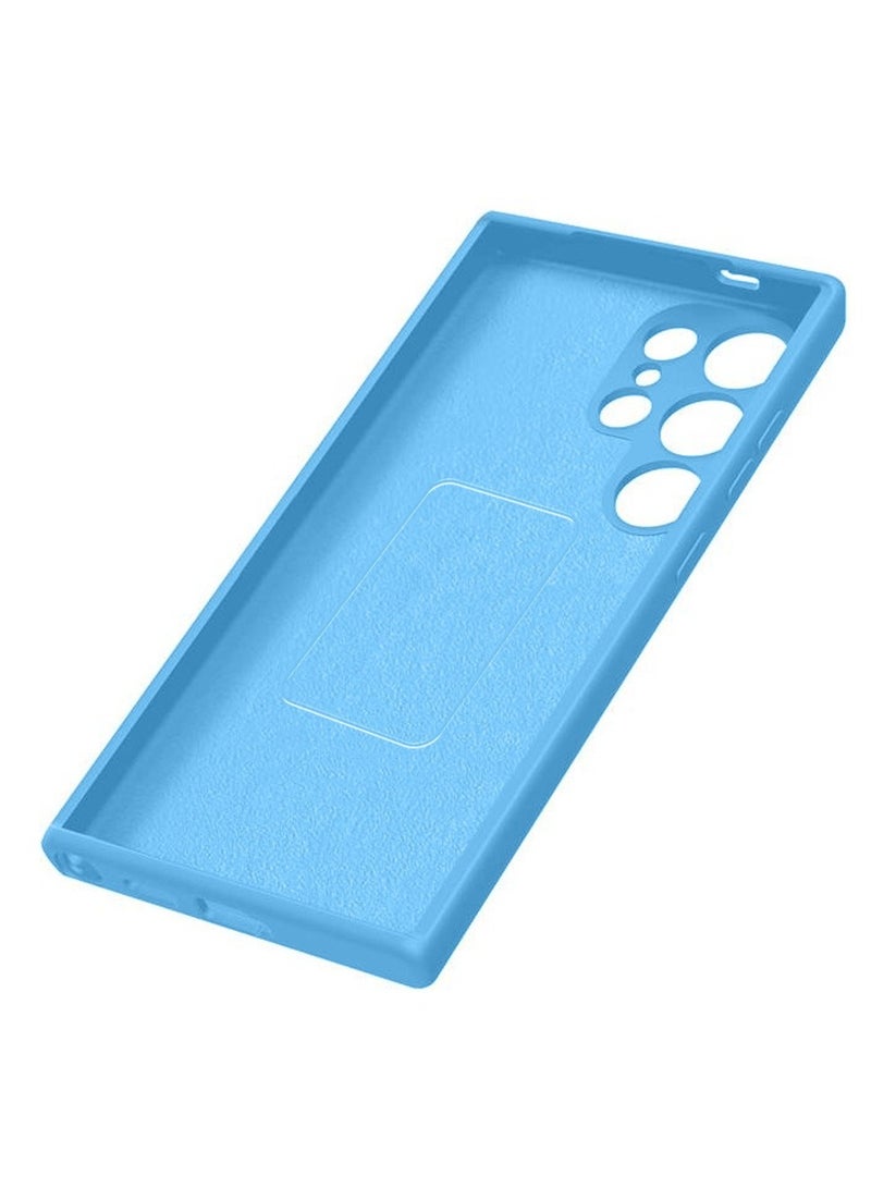 Techie غطاء خلفي مغناطيسي ناعم وسلس من السيليكون مع بطانة ميكروفايبر داخلية لهاتف سامسونج جالاكسي S24 ألترا - أزرق سماوي - Image 3