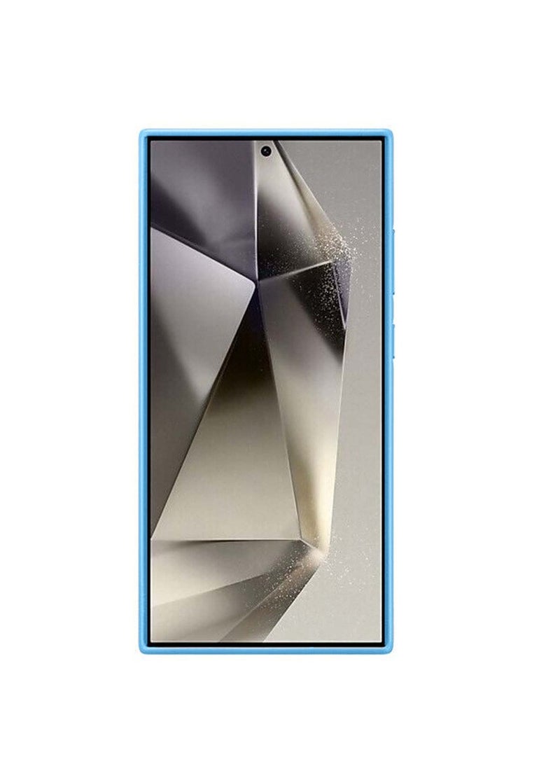 Techie غطاء خلفي مغناطيسي ناعم وسلس من السيليكون مع بطانة ميكروفايبر داخلية لهاتف سامسونج جالاكسي S24 ألترا - أزرق سماوي - Image 2