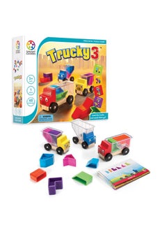 SmartGames Trucky 3 Wooden Skill-Building Puzzle Game Moving Trucks For Ages 3+  - Image 1