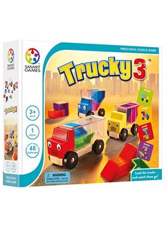 SmartGames Trucky 3 Wooden Skill-Building Puzzle Game Moving Trucks For Ages 3+  - Image 2