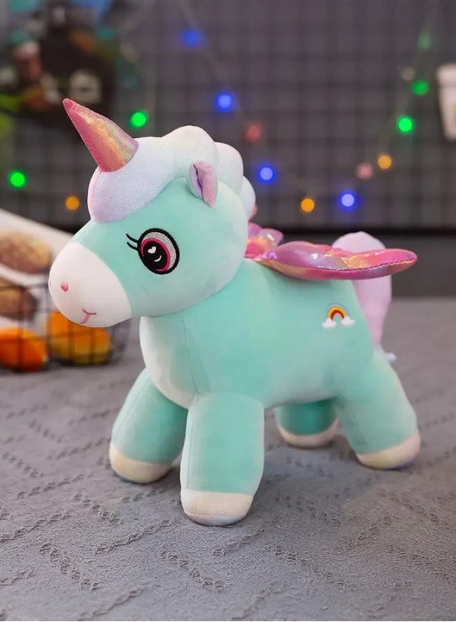 Cuddles Adorable Marshmallow Unicorn Plush Stuffed Animal Toy 20cm-Blue - Image 1