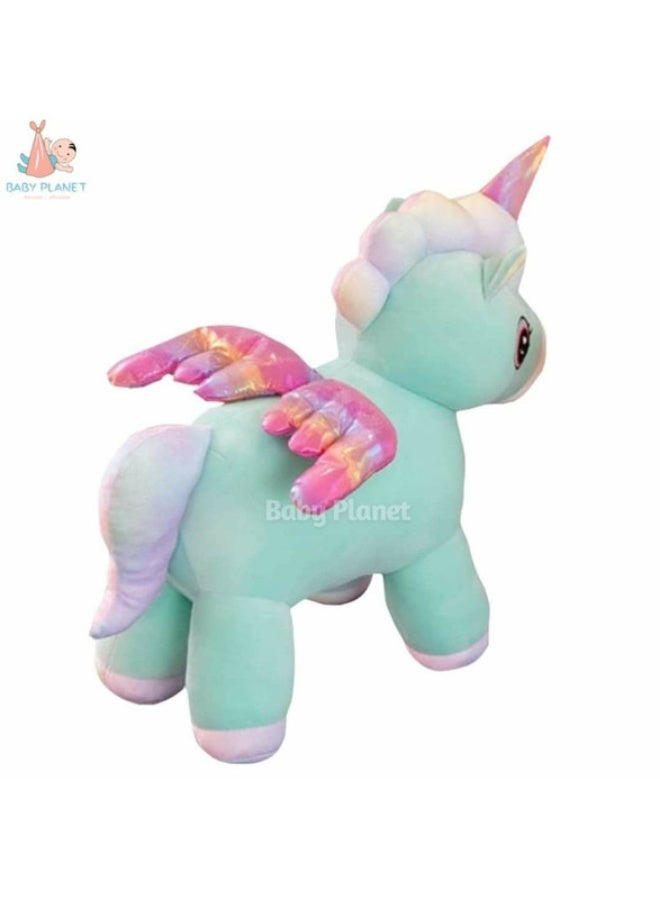 Cuddles Adorable Marshmallow Unicorn Plush Stuffed Animal Toy 20cm-Blue - Image 3