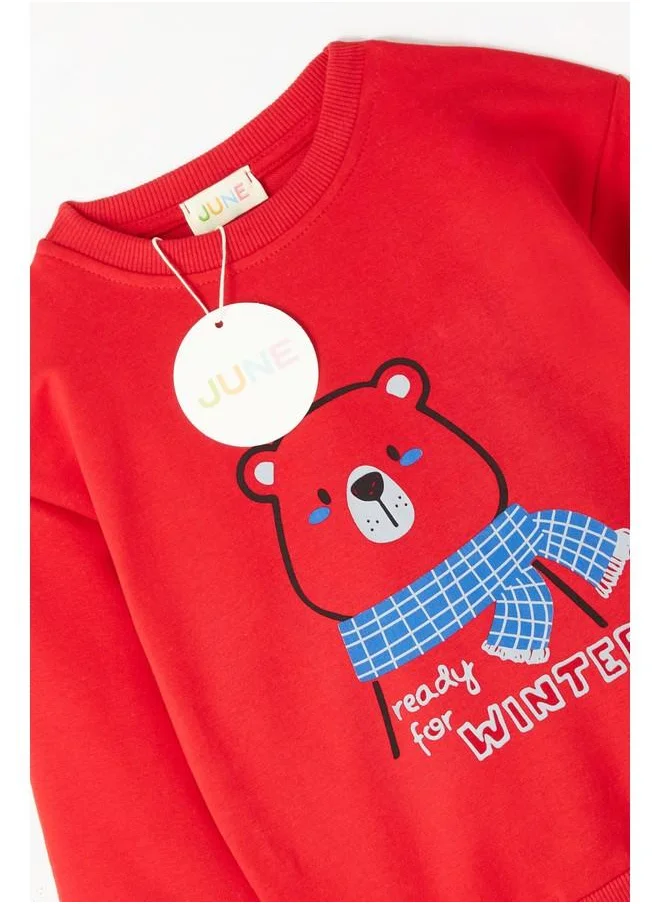 جون June Boy Printed Tracksuit Red
