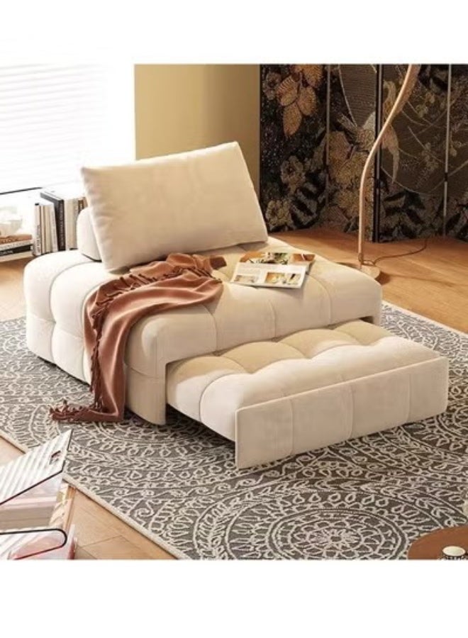 فاشون هوم سرير أريكة متعدد الوظائف 2 في 1 بتصميم عصري قابل للتحويل والتمديد وكرسي قابل للطي وسرير فردي مريح وأريكة استرخاء وسرير قيلولة وأثاث مدمج لغرفة المعيشة وغرفة النوم 105 × 110 × 80 سم - Image 2