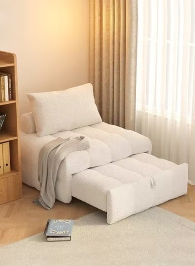 فاشون هوم سرير أريكة متعدد الوظائف 2 في 1 بتصميم عصري قابل للتحويل والتمديد وكرسي قابل للطي وسرير فردي مريح وأريكة استرخاء وسرير قيلولة وأثاث مدمج لغرفة المعيشة وغرفة النوم 105 × 110 × 80 سم - Image 1