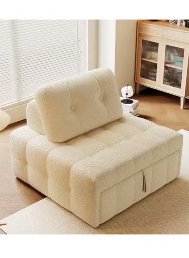 فاشون هوم سرير أريكة متعدد الوظائف 2 في 1 بتصميم عصري قابل للتحويل والتمديد وكرسي قابل للطي وسرير فردي مريح وأريكة استرخاء وسرير قيلولة وأثاث مدمج لغرفة المعيشة وغرفة النوم 105 × 110 × 80 سم - Image 5