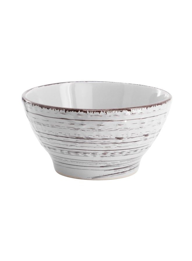 Elama Malibu Calcite 16-Piece Stoneware Embossed Pattern Reactive Glaze Light Gray Dinnerware Set, Tableware, Serveware Set (Calcite Gray) - Image 4