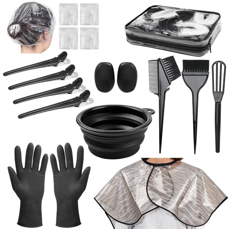 Xarchy 19 Pcs Professional Hair Bleach Kit Hair Coloring Products with Hair Dye Brush, Hair Color Bowl, Hairclips, Applicator, Earmuffs for Hair Highlighting and Hair Coloring at Home - Image 1