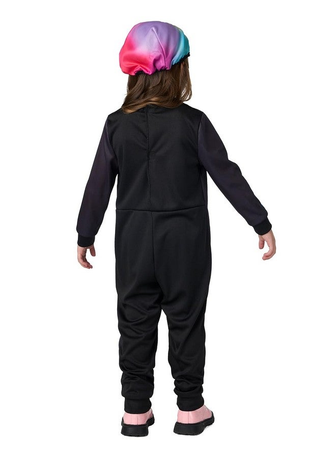 Seasons Rainbow Skeleton Costume With Hat For Toddler 2-4T, Black-Light Responsive, Halloween Cosplay Costume (Girls) - Image 5