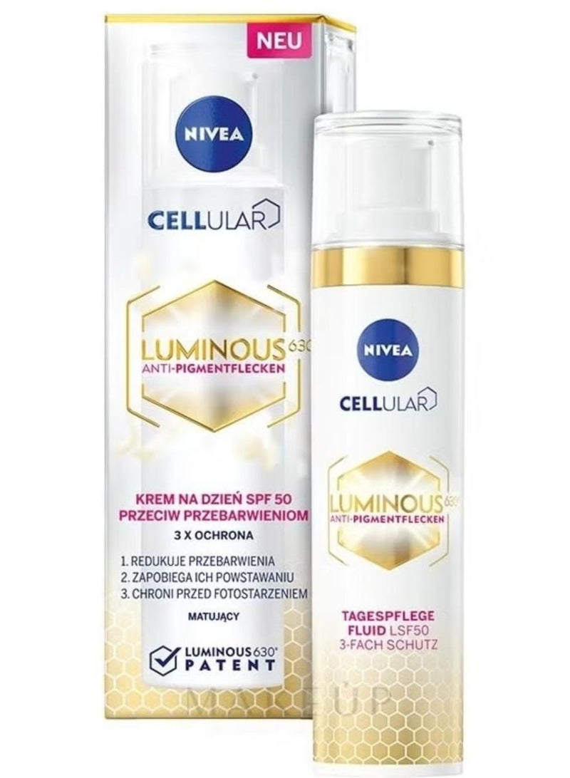 نيفيا سائل العناية النهارية المضاد للتصبغات بمعامل حماية 50