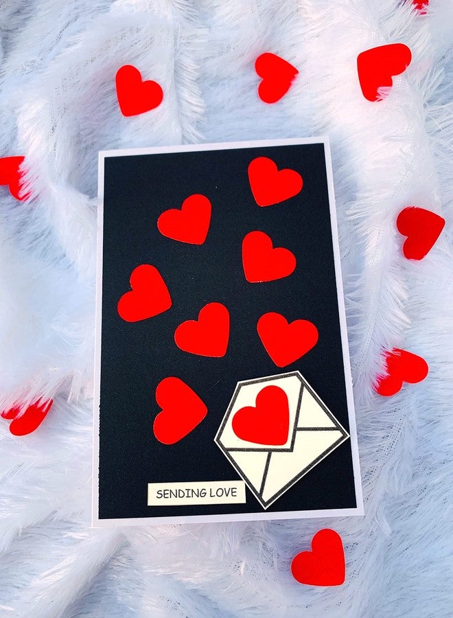 Crafted Forever Sending Love Greeting Card with envelope 4X6 inches for Anniversary/Valentine Day/spouse birthday/partner birthday heavy paper used, inside blank - Image 4