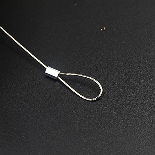 DGOL 168 ft 0.02 inch (0.5 mm) 304 Stainless Steel Tiger Tail Beading Lock Wire 24 AWG Fishing Cable Rope with 30 pcs Aluminum Crimping Sleeves - Image 4