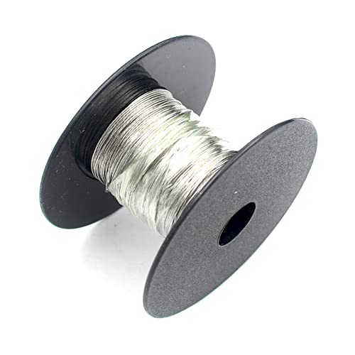 DGOL 168 ft 0.02 inch (0.5 mm) 304 Stainless Steel Tiger Tail Beading Lock Wire 24 AWG Fishing Cable Rope with 30 pcs Aluminum Crimping Sleeves - Image 2
