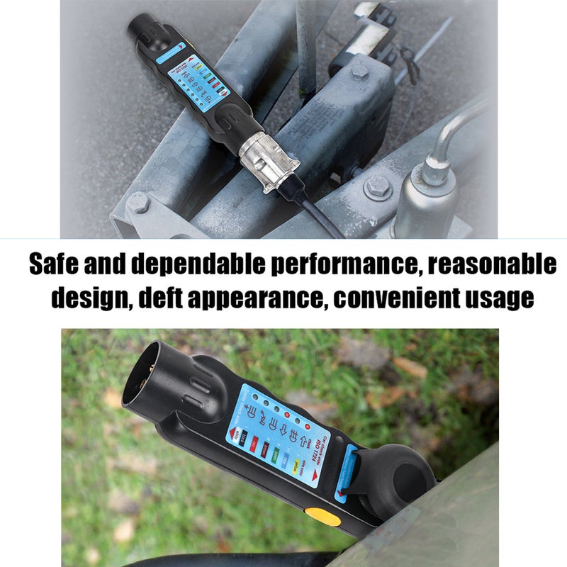 12V 7 Pins Car Truck Trailer Plug Socket Tester Wiring Circuit Light Test Tool Car Accessory - Image 3
