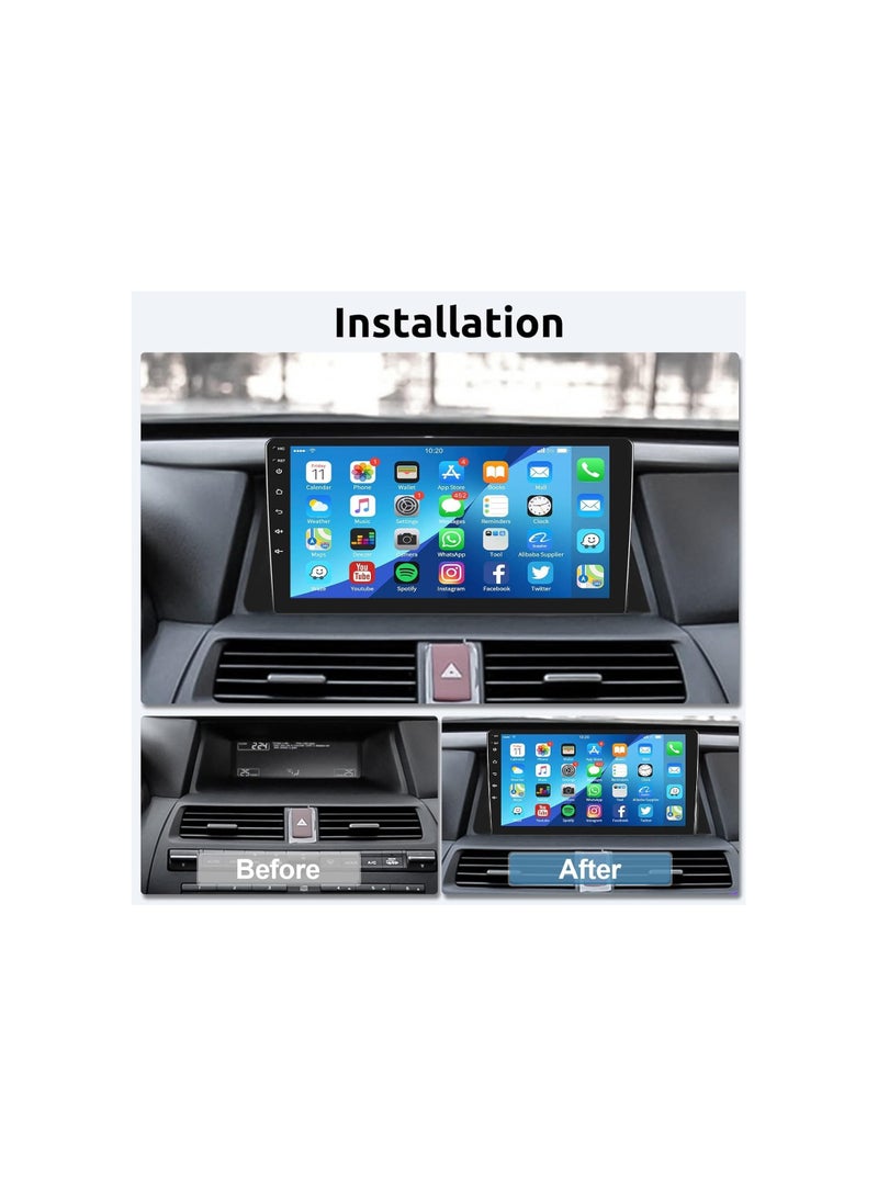 ستيريو سيارة أندرويد لهوندا أكورد 2008-2013 2 جيجابايت رام 32 جيجابايت روم ميرور لينك واي فاي BT، راديو GPS للملاحة، 10 بوصة يدعم Apple Carplay، شاشة تعمل باللمس IPS مع كاميرا احتياطية متضمنة - Image 2