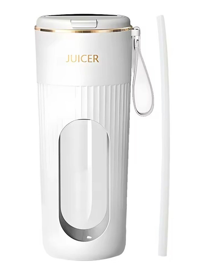MORTICO Portable Blender 340ml – USB Rechargeable Mini Juicer Cup with Type-C, Upgraded Motor, Personal Smoothie Maker for Travel, White