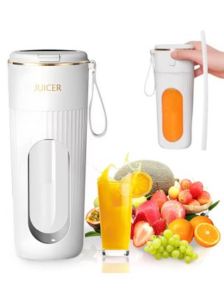 MORTICO Portable Blender 340ml – USB Rechargeable Mini Juicer Cup with Type-C, Upgraded Motor, Personal Smoothie Maker for Travel, White - pzsku/Z2BF87C0FE8DC07EC6FBCZ/45/1751358236/0bb1cc59-edc9-4509-a6b2-6a746681d810