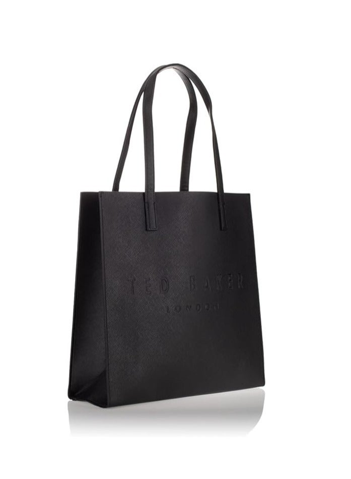 Ted Baker Ted baker wxb soocon crosshatch large women's shoulder tote bag handbag black  - Image 1