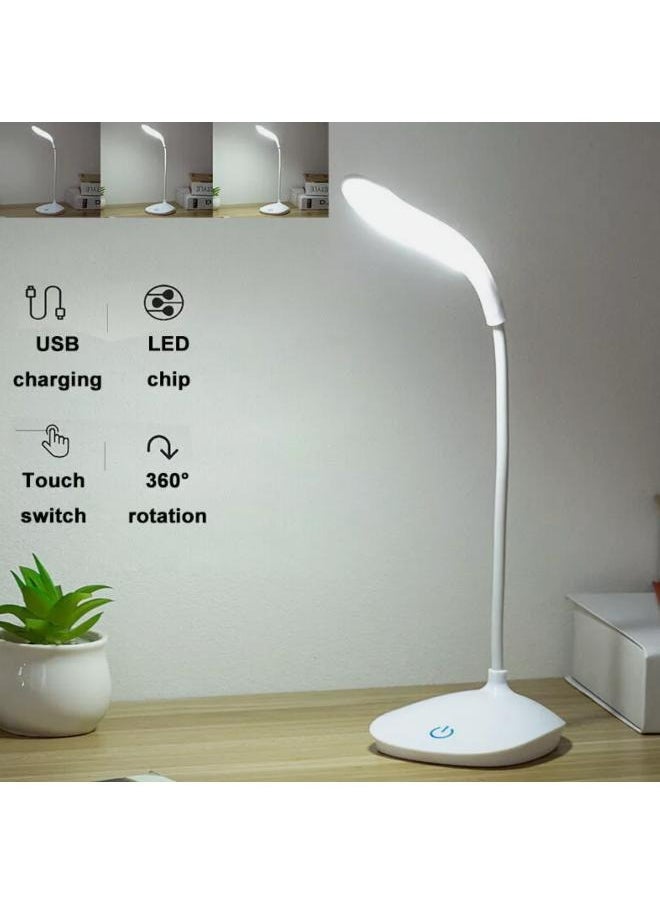 Generic Dimmable LED Desk Light Touch Sensor Table Bedside Reading Lamp USB Rechargeable  - Image 1