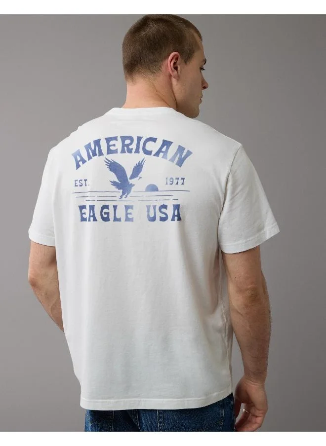 American Eagle Graphic Logo Crew Neck T-Shirt