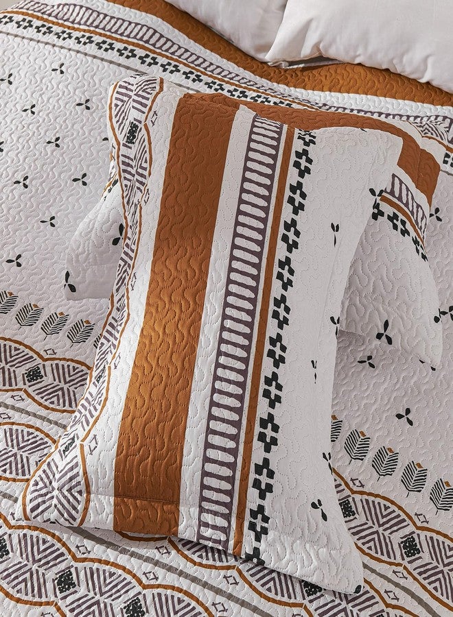 Cmfshape طقم لحاف بوهيمي من سي إم إف شيب، مقاس كوين - لحاف بوهيمي خفيف الوزن من الألياف الدقيقة، مناسب لجميع الفصول، طقم لحاف بوهيمي ناعم لغرفة النوم وغرفة الضيوف - Image 5