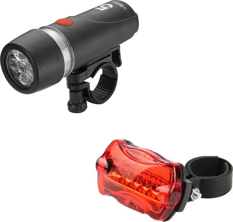 CYCLE ZONE Front-Rear Bicycle LED Headlight-Stop Lamp, Light Set