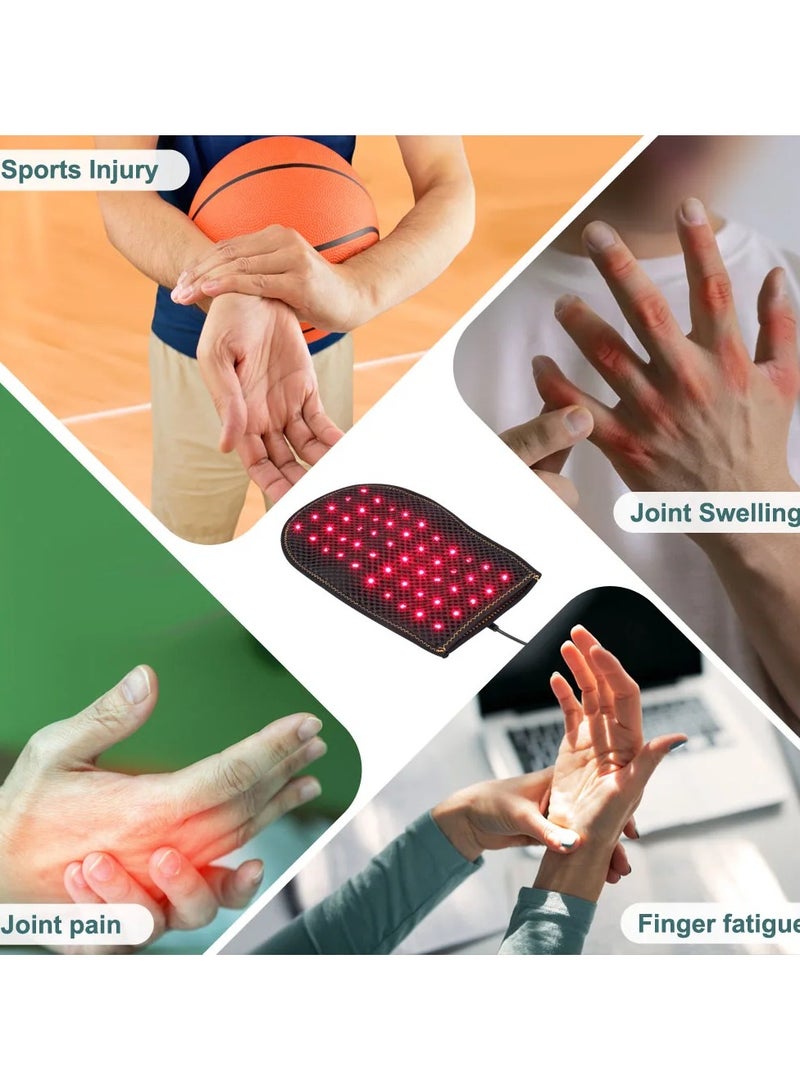 general 50 LED Infrared Light Therapy Gloves for Hand Pain Relief 660nm 850nm Red Light Therapy to Eliminate Inflammation - Image 4