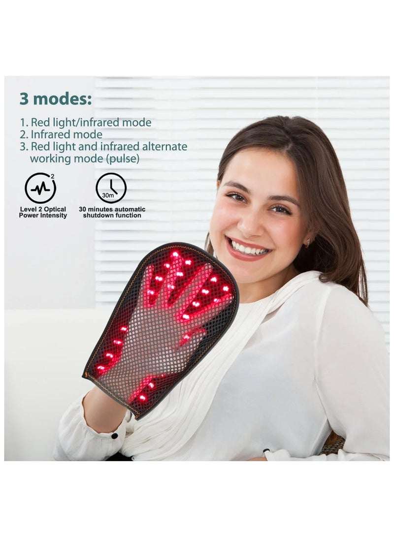 general 50 LED Infrared Light Therapy Gloves for Hand Pain Relief 660nm 850nm Red Light Therapy to Eliminate Inflammation - Image 3