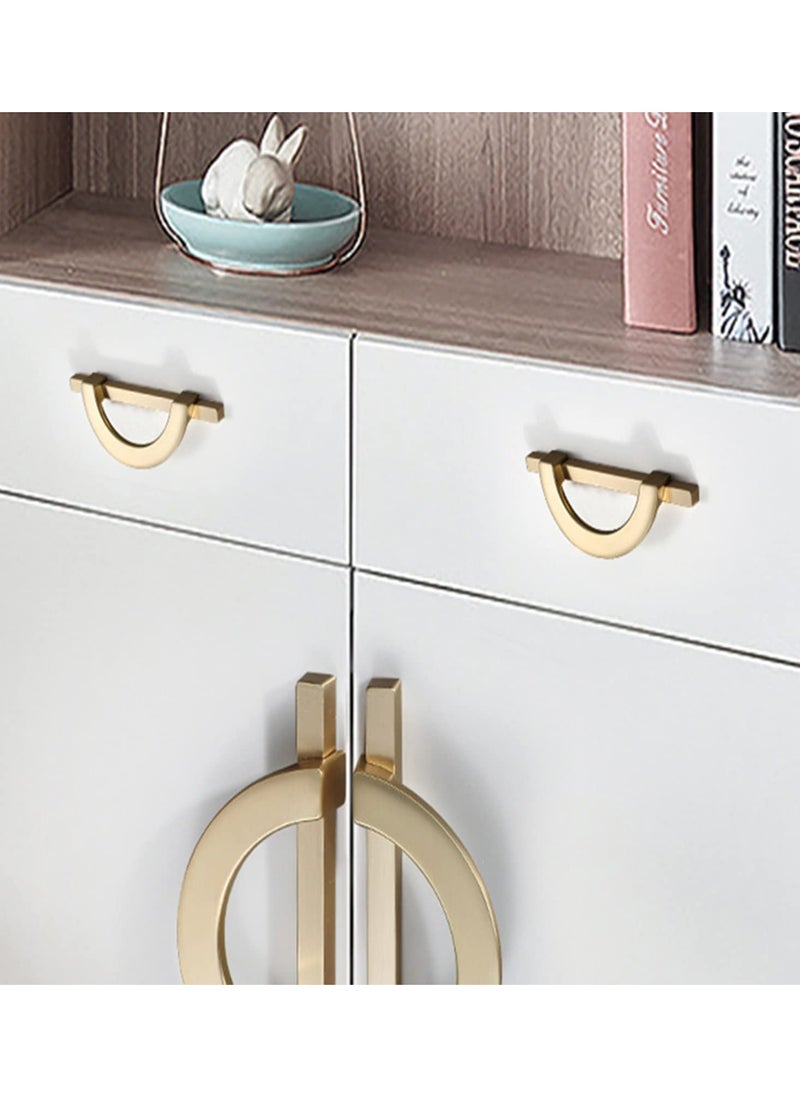 Excefore Brushed Gold Wardrobe Handles, Stylish Zinc Alloy Pulls - Includes Mounting Screws, L115mm/4.53" Length, Enhance Your Furniture with Stylish Furniture Handles(Set of 2)  - Image 4