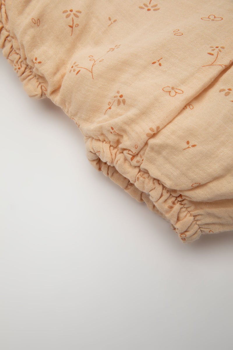 DeFacto Beige BabyGirl Baby Girl Floral Muslin Shorts Casual - Image 3