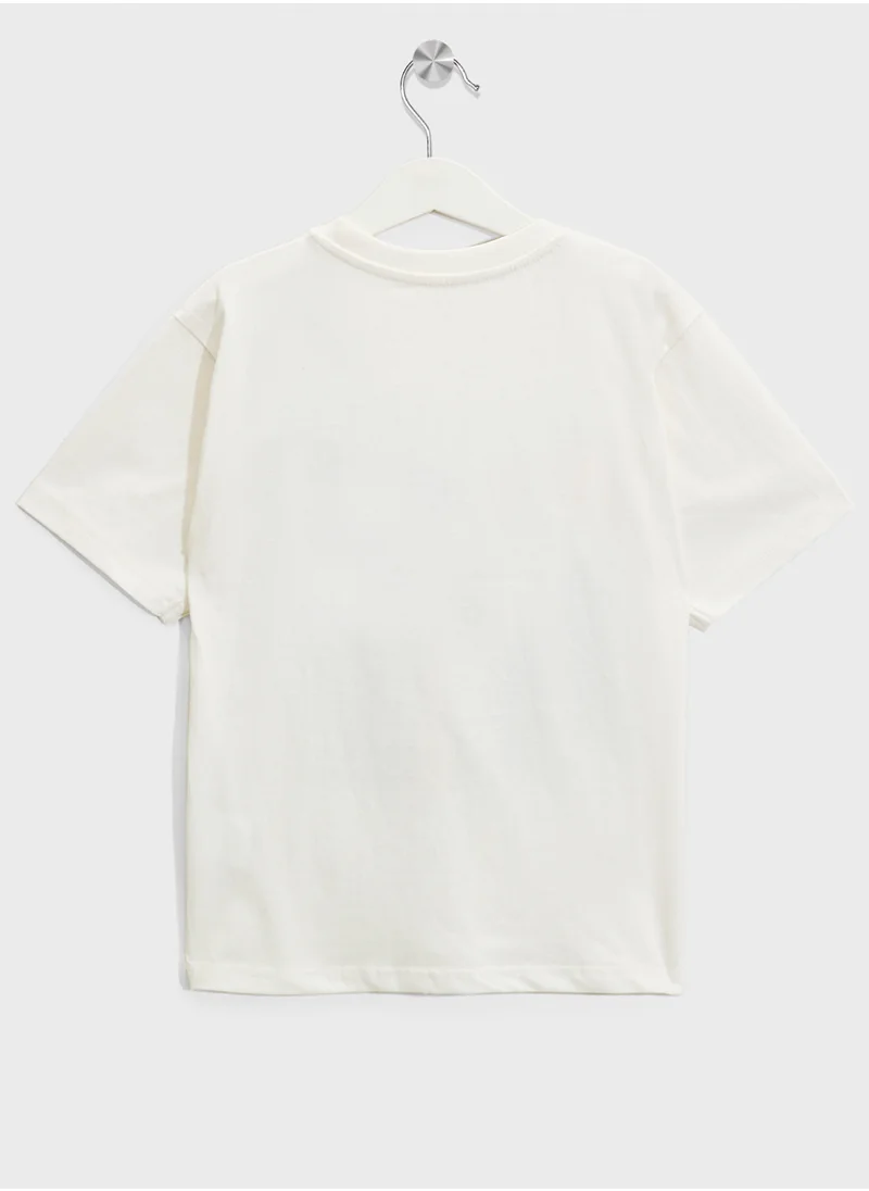 ريبلز مع نمشي Boys Drop Shoulder T-shirt