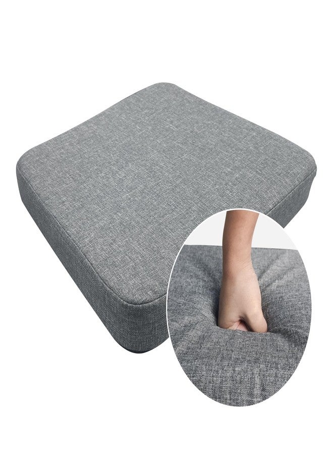 BOOSDEN Thick Chair Cushions, Memory Foam Seat Cushion,Removable Soft Non-Slip Chair Pads, High-Resilience Seat Pad for Dining Room, Kitchen, Office Chairs, 16" x 15.2" x 2", Dark Grey - Image 1