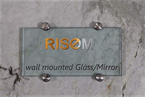 RISEOM RiseOm Full Round Mirror Holder Bracket Silver Pack of 4 12mm - Image 5
