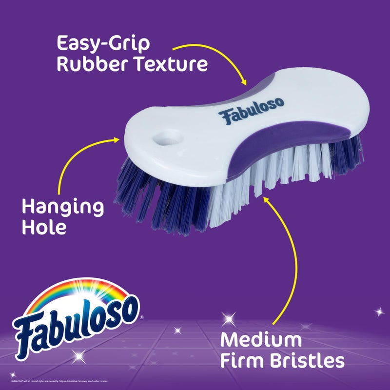 Fabuloso Hand-Held Scrub Brush â€“ Easy Grip Scrubbing Brush for Showers, Floors, and More - Image 3