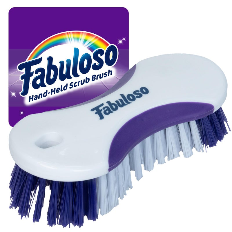 Fabuloso Hand-Held Scrub Brush â€“ Easy Grip Scrubbing Brush for Showers, Floors, and More - Image 1