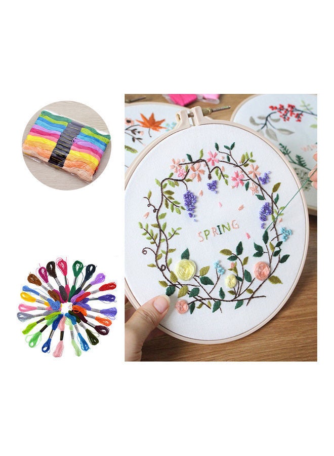 NIBEMINENT 12-Piece Threads Embroidery Kit Set Multicolour - Image 3