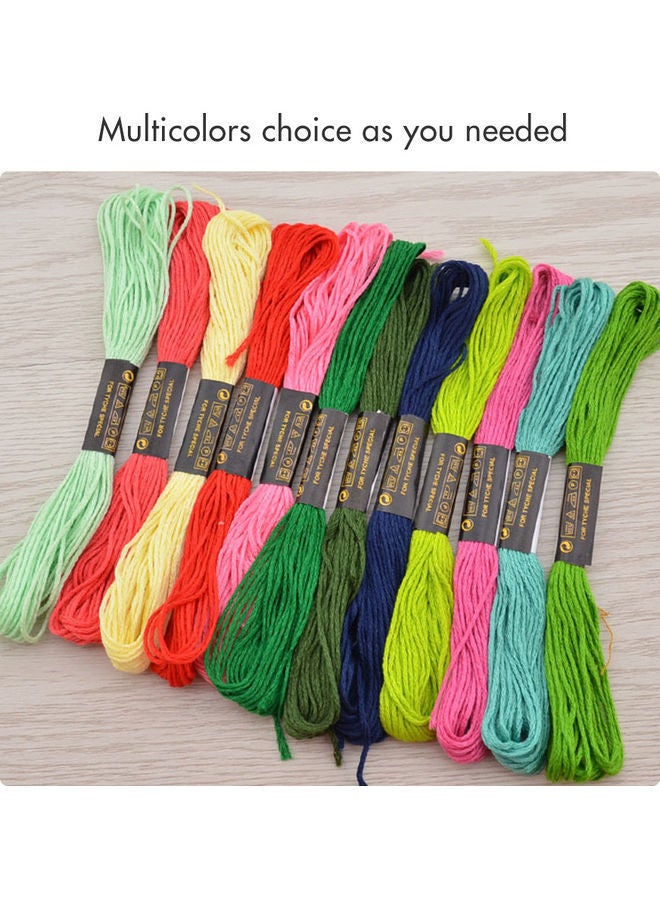 NIBEMINENT 12-Piece Threads Embroidery Kit Set Multicolour - Image 4