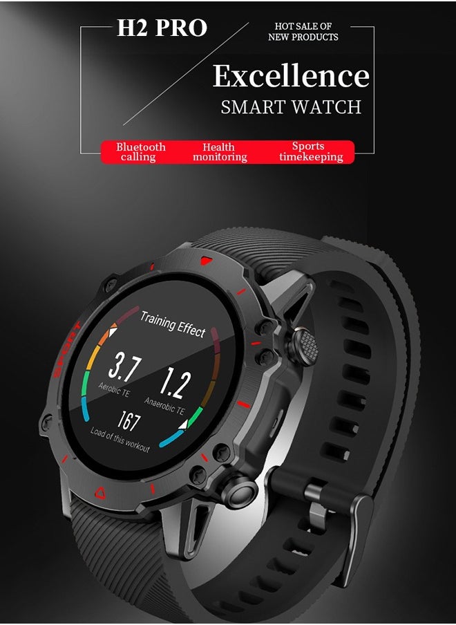 ProPremier - H2 Pro Smart Watch for Men Includes 3 Sets of Interchangeable Straps & Wireless Charger Ideal Functionality, and the Perfect Gift for Any Occasion, Black - Image 1