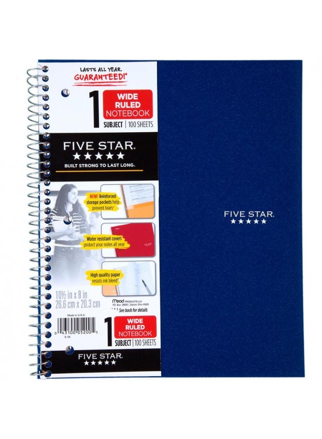 Five Star Notebook Water-resistant Cover with Spiral Lock