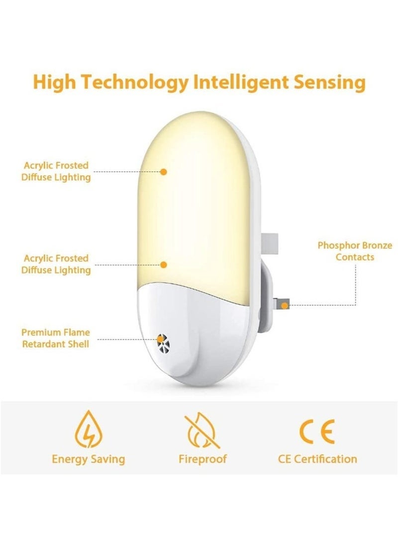 Bukela LED Night Light, Plug in Wall, Automatic Dusk to Dawn Sensor RGB Color Changing Night Lights, Remote Control Color Change LED Night Light for Bedroom, Hallway, Kitchen, Stairs - Image 4