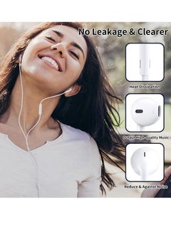 ELTRAZONE Wired Headphones Earbuds, Ear Buds with Built-in Mic and Headphone Jack Cable Corded Ear Phones Compatible with iPhone 14/13/12 Pro/Se/11 Pro/X/8 Plus/7 Plus, 2 Packs(Apple MFi Certified)  - Image 5
