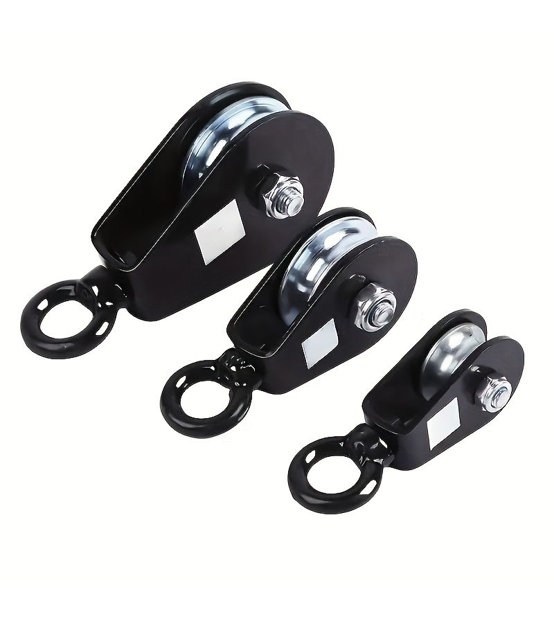 0.1 Ton Heavy Duty Stainless Steel Pulley Set Silent Bearing U Groove - Image 1