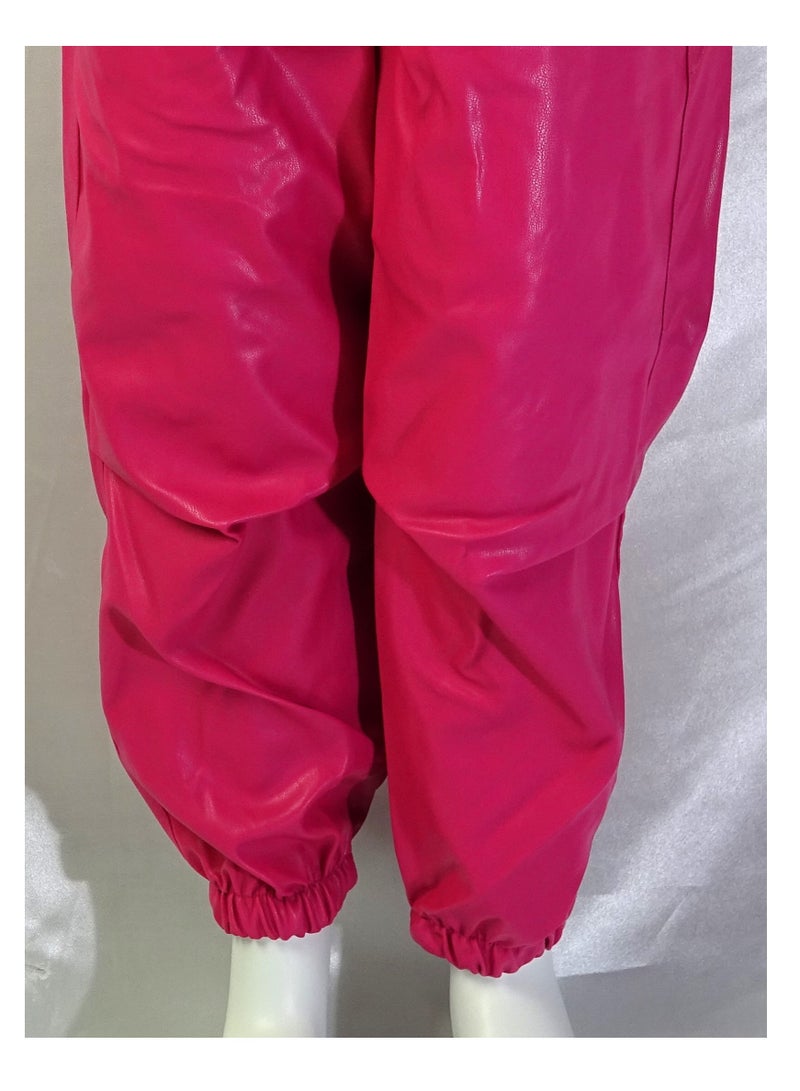 SHELTERE "Girls' plain leather pants from the Shelter collection 35604" - Image 4