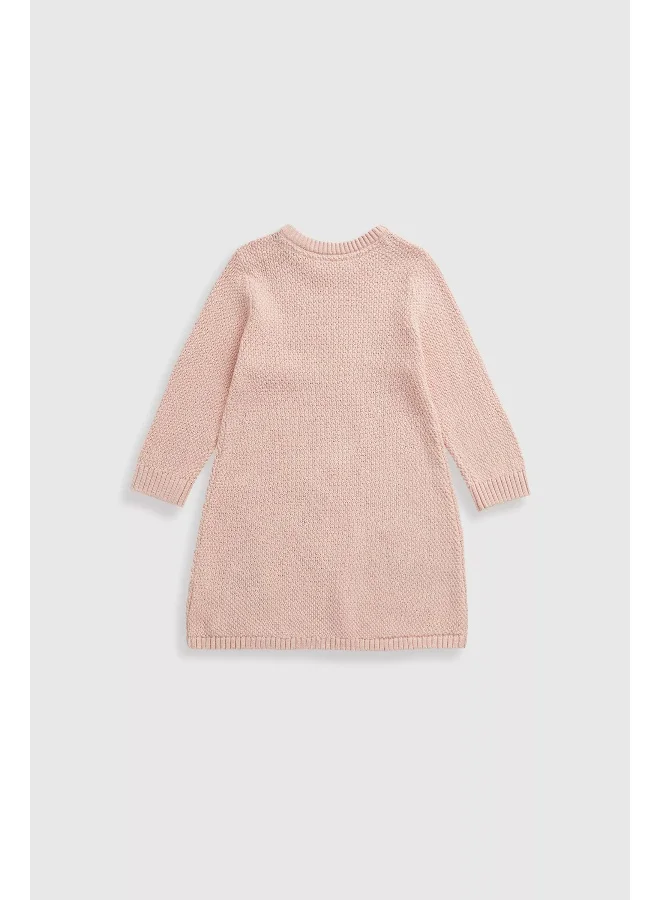 mothercare Pink Knitted Dress and Tights Set