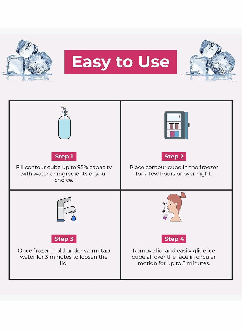 Excefore Silicone Ice Tray Face Massager, Skin Care Tool Used to Firm and Sculpt the Face, Eliminate Under Eye Puffiness - Image 5