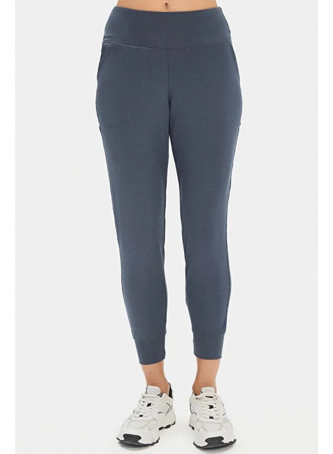 JUNE June Women High Waist Jogger Sweatpant Anthracite