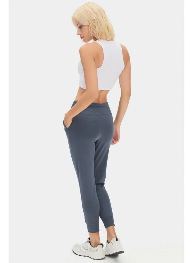 JUNE June Women High Waist Jogger Sweatpant Anthracite
