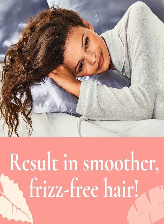 أداما غطاء وسادة أداما من الساتان مع سحاب إغلاق، نسيج ساتان حريري 100% مخلوط يحمي الشعر أثناء النوم، ويقلل من التشابك والتقصف، ويساعد على منع تجاعيد البشرة، أسود، قياسي - Image 3